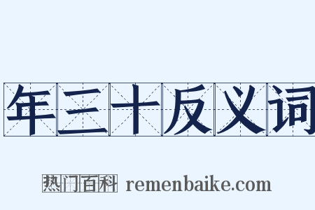 年三十反义词是什么意思的图片